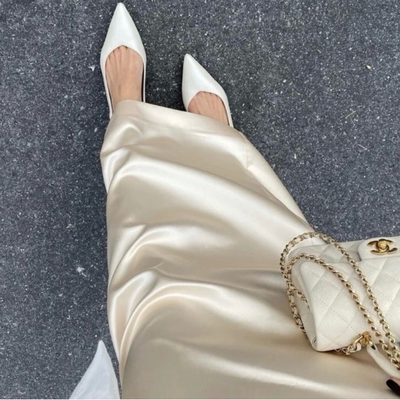 Zara Satin Effect Midi Dress. NWT. Size X Small - Picture 10 of 13